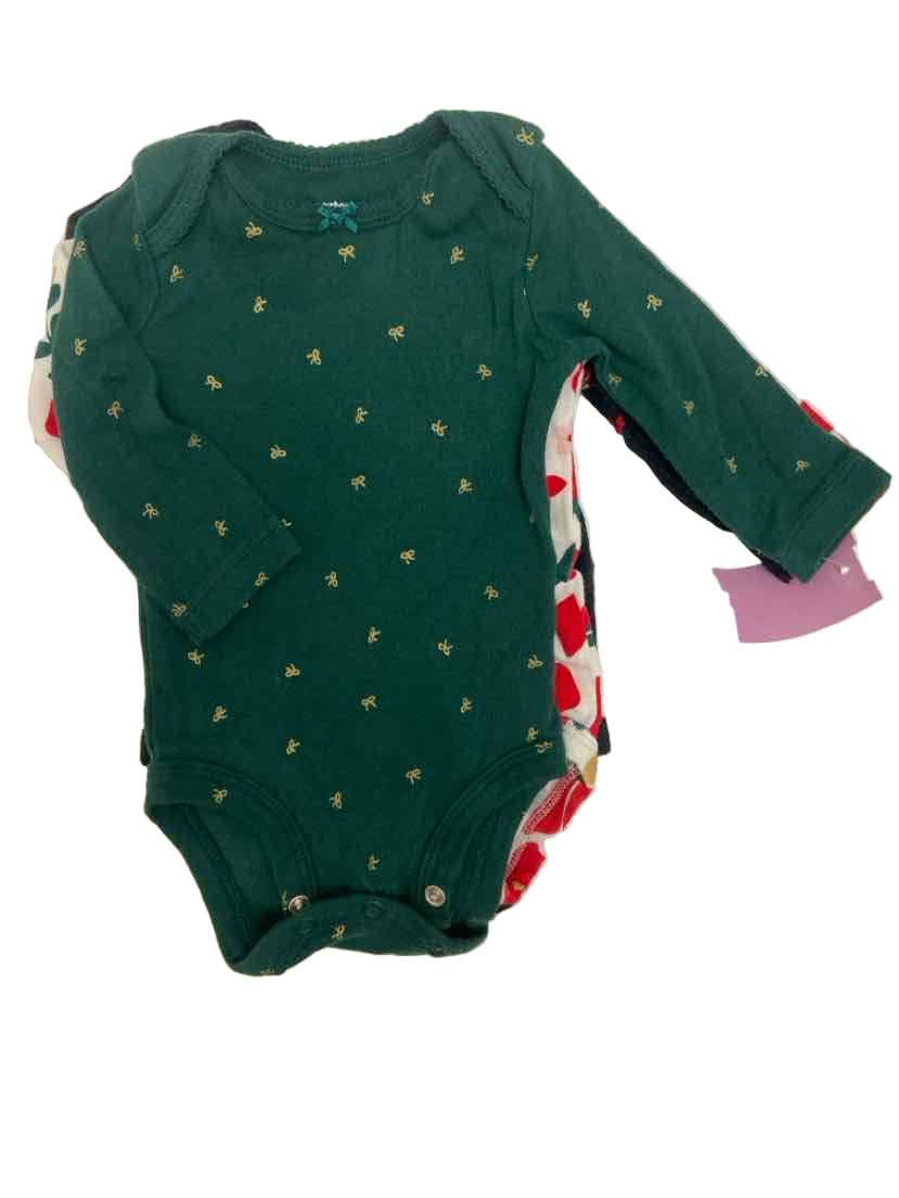 Carters (C) White Print Infant Size 3 MO 3PC Casual