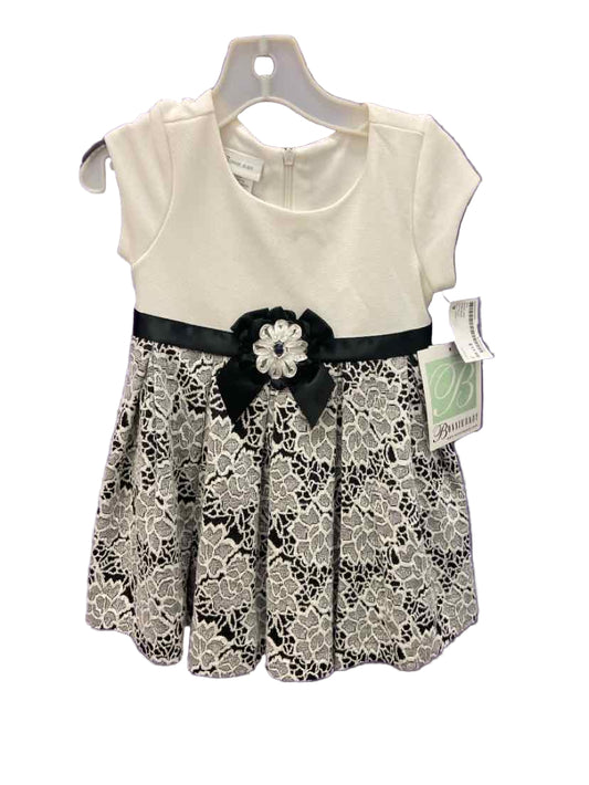 White Black Size 2T Party Dress