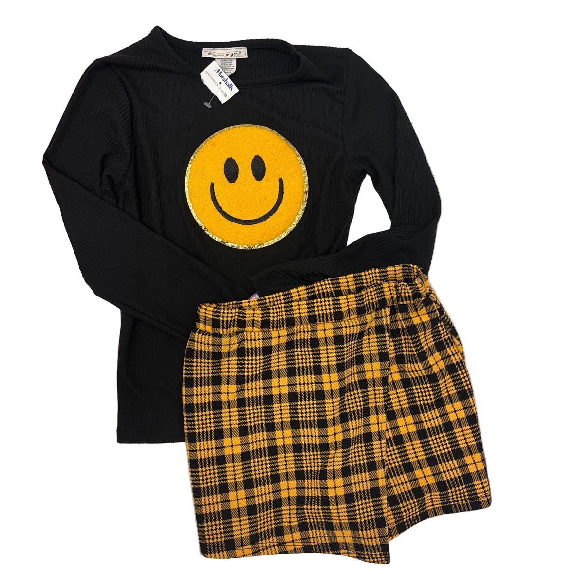 dream girl Black Yellow Youth Size 10 2PCCasual