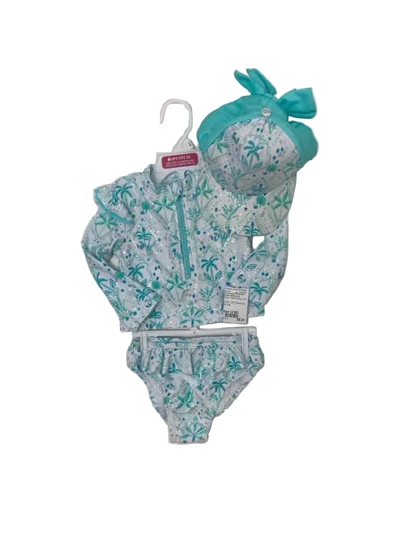 Tommy Bahama (C) Green Infant Size 12 MO 3PCSwimwear