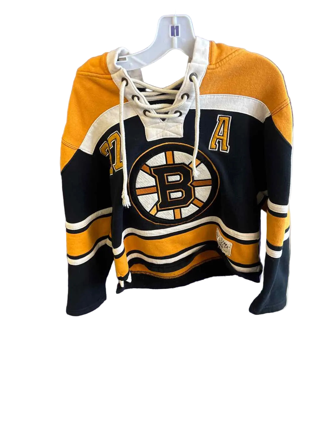 NHL (B) Black Yellow Youth Size 6-7 Sweatshirt