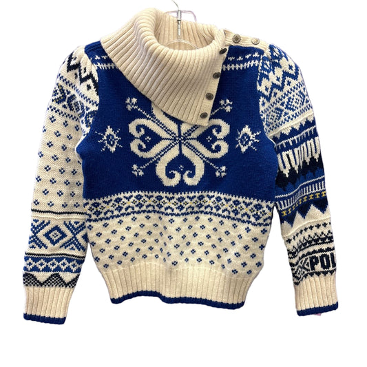 Ralph Lauren (A) White Blue Youth Size 7 SweaterHeavy