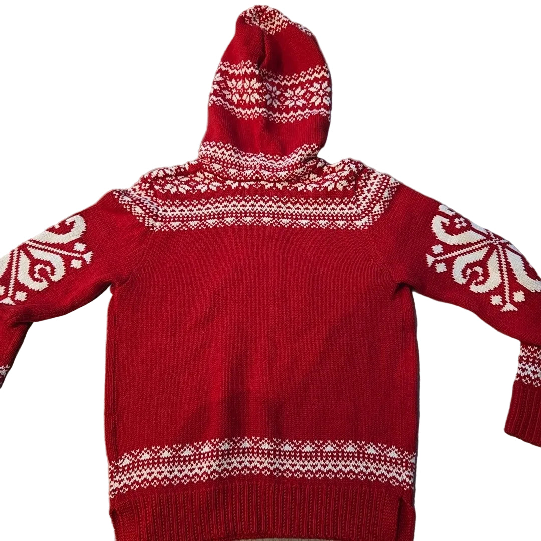 Polo Ralph Lauren (A) Red Cream Youth Size 8-10 SweaterHeavy