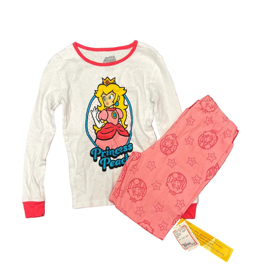 super mario White Youth Size 8 2PC Sleepwear pajamas NWT