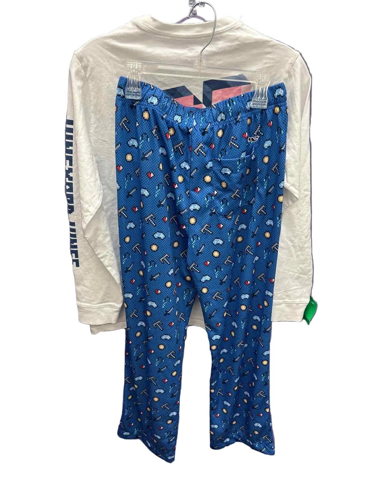 Vineyard Vines (A) White Blue Youth Size 16 2PCSleepwear