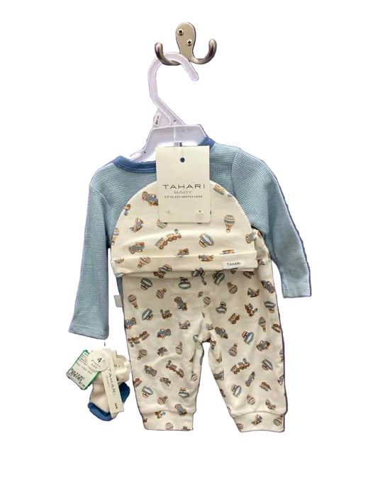Tahari (C) Blue Cream Infant Size 3-6 MO 3PC Casual