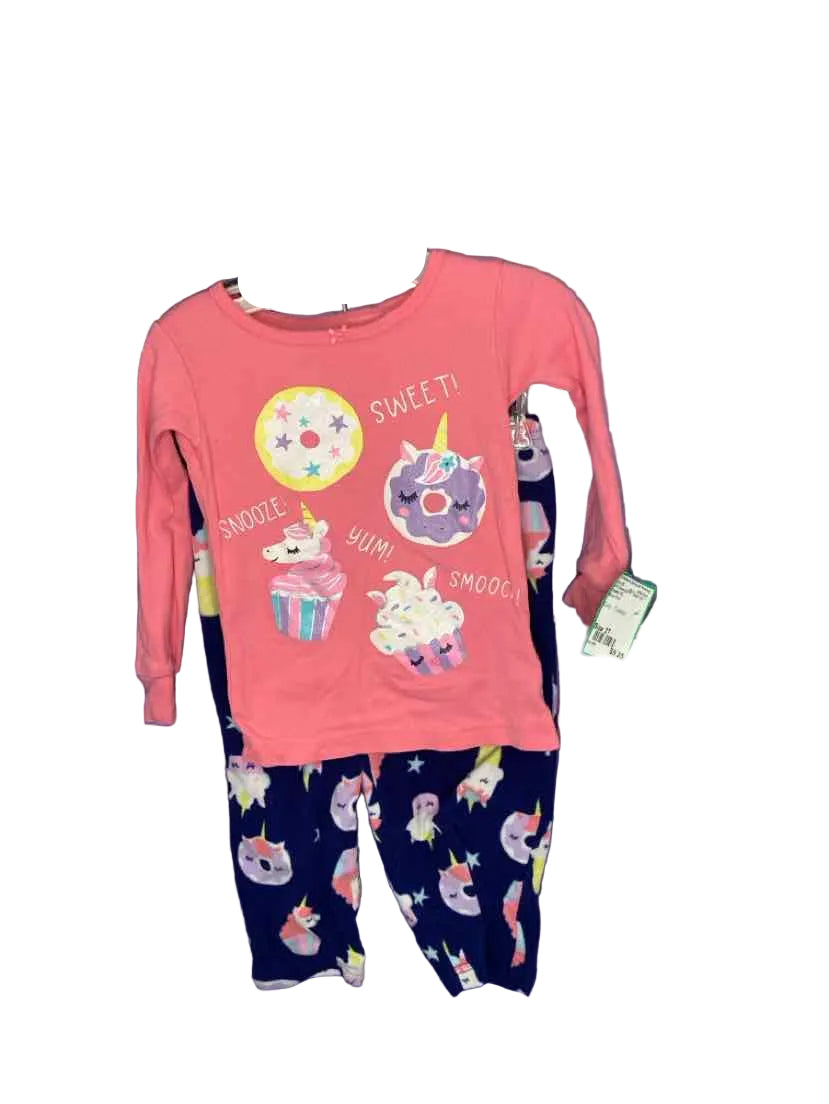 Carters (C) Blue Pink Toddler Size 2T 2PCSleepwear