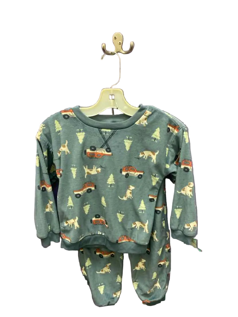Modern Moments by Gerber (D) Blue Print Toddler Size 4T 2PCSleepwear
