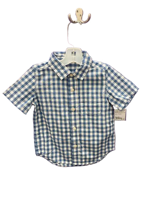 Gap (B) Plaid Toddler Size 2T ButtondownSS