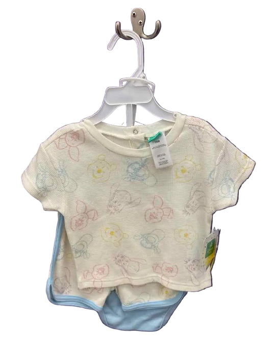 Disney Babies (C) White Green Infant Size 18 MO 3PC Casual