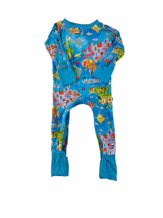 Little Sleepies (A) Blue Infant Size 0-3 MO 1PCSleepwear