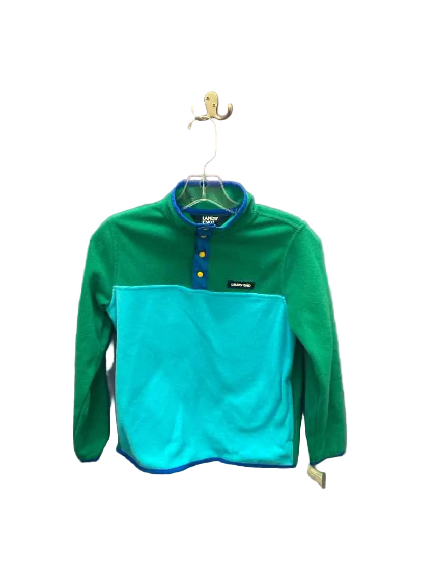 Lands End Blue Green Youth Size 10-12 Fleece