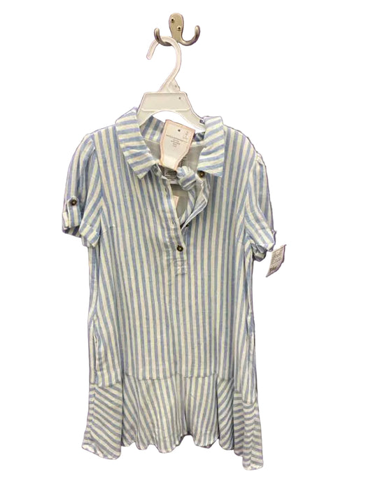 Cupcakes and Cashmere White Blue Youth Size 8 CasualDress