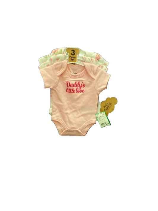 Baby Essentials (D) White Pink 3 MO Infant Clothing Best Onesie