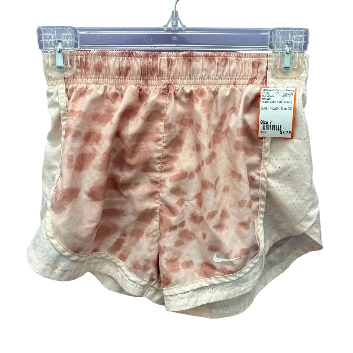 Nike (B) Peach Youth Size 7 Short Athletic