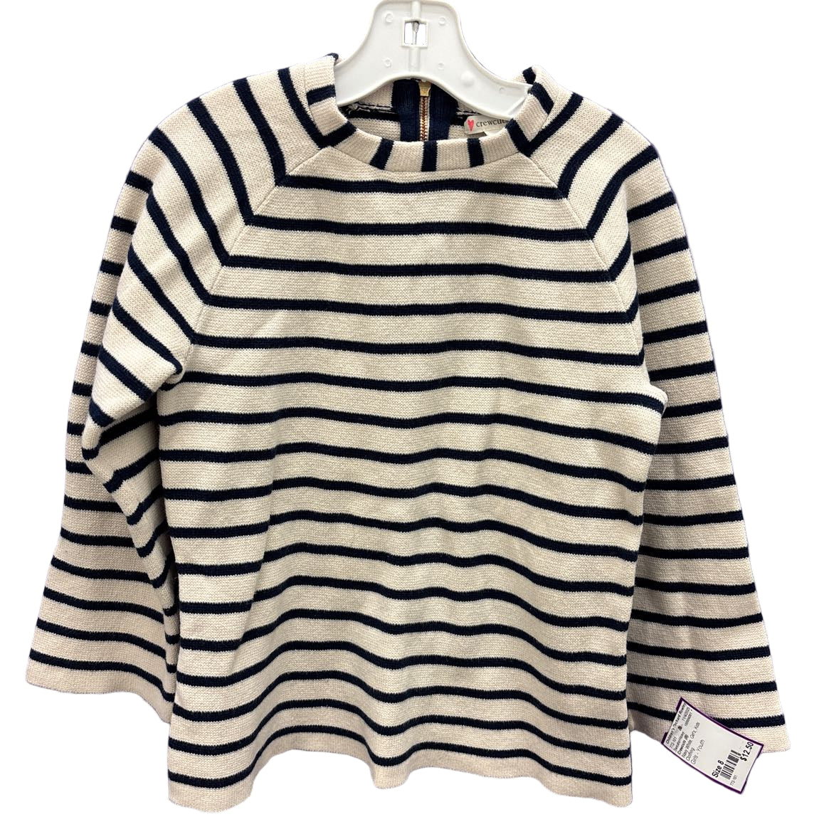Crewcuts (B) Navy White Youth Size 8 SweaterHeavy