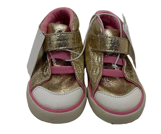 See Kai Run (A) Gold Toddler Shoe Size 5 (Toddler) Glitter Shoes