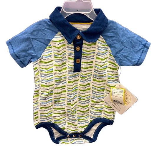 Burts Bees (C) Blue Green Infant Size 12 MO Polo