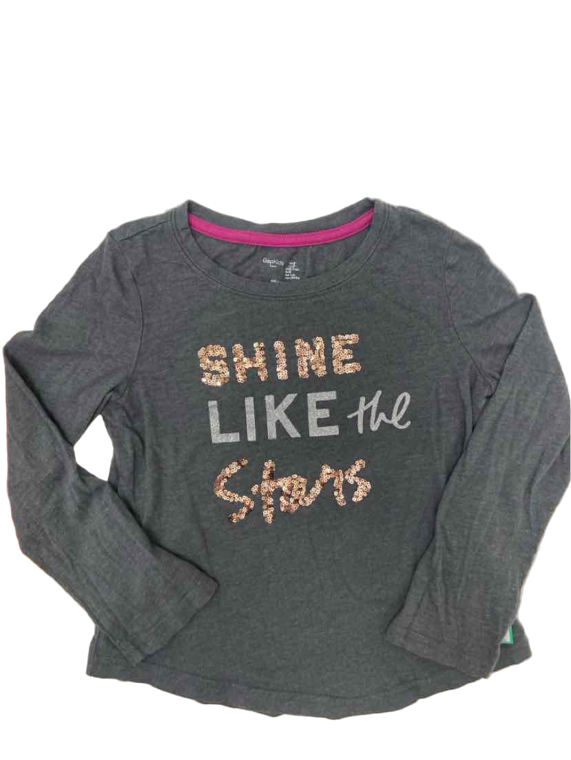 Gap (B) Gray Youth Size 6-7 LSTop