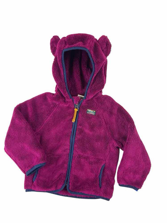 L.L. Bean (B) Magenta Infant Size 12-18 MO Jacket Fleece