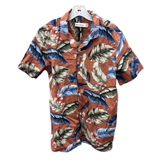 Abercrombie (C) Brown Youth Size 12 Button Down Short Sleeve Shirt