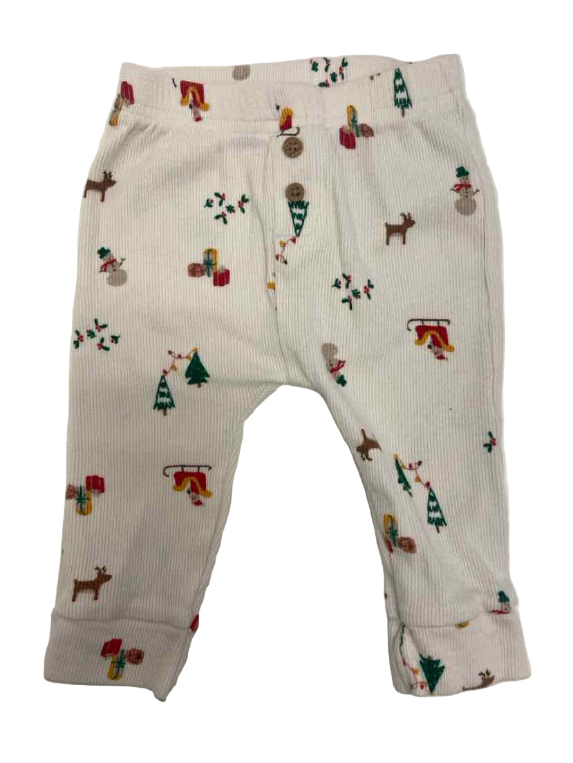 Carters (C) White Green Infant Size 6 MO 2PC Casual