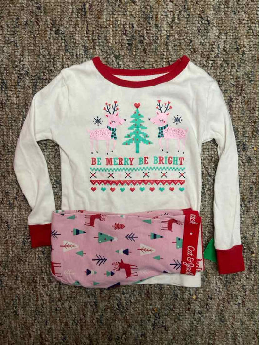 Cat and Jack (D) Christmas Toddler Size 4T 2PCSleepwear
