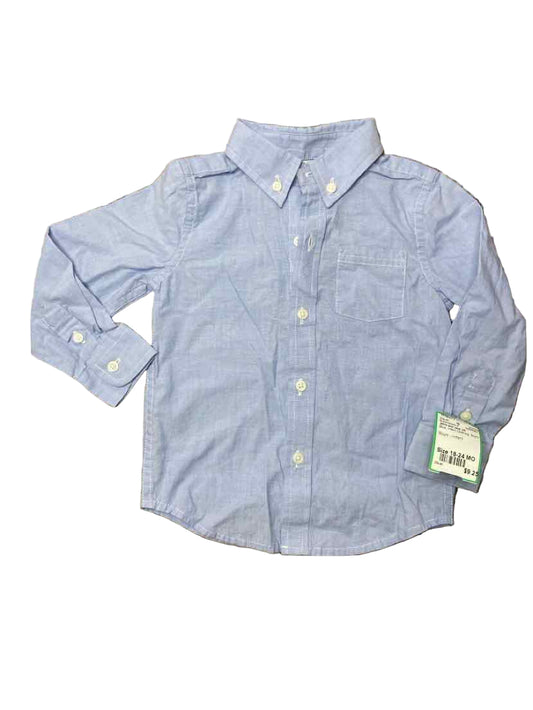 Janie and Jack (A) Blue Infant Size 18-24 MO ButtondownLS
