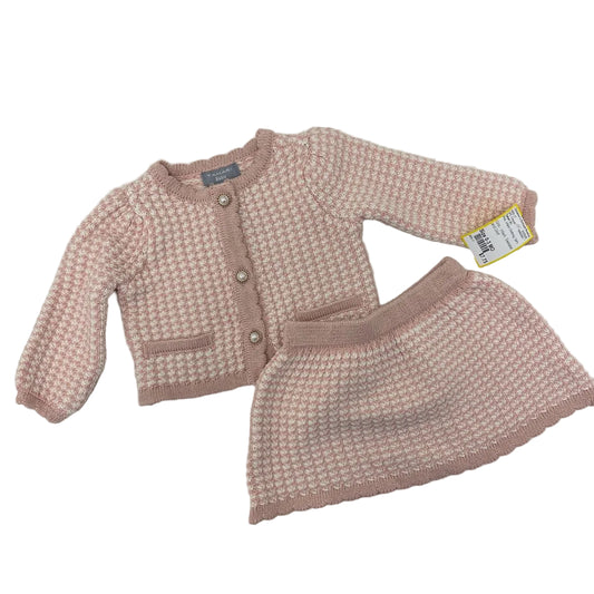 Tahari (C) Pink Infant Size 0-3 MO 2PC Casual Knit Skirt and Sweater