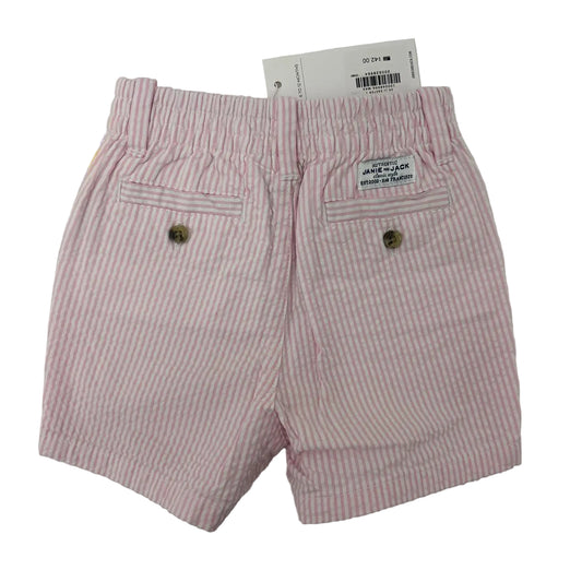 Janie and Jack (A) White Pink Infant Size 6-12 MO Short Chino