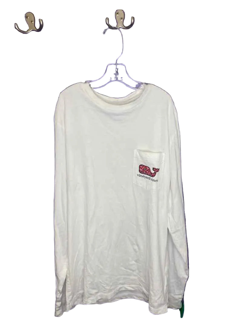 Vineyard Vines (A) White Youth Size 14-16 LSTop