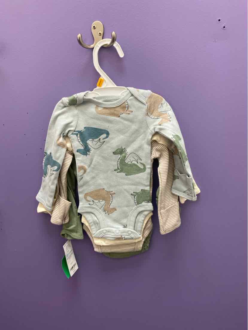 Carters (C) Blue Green Infant Size NB Best Onesie