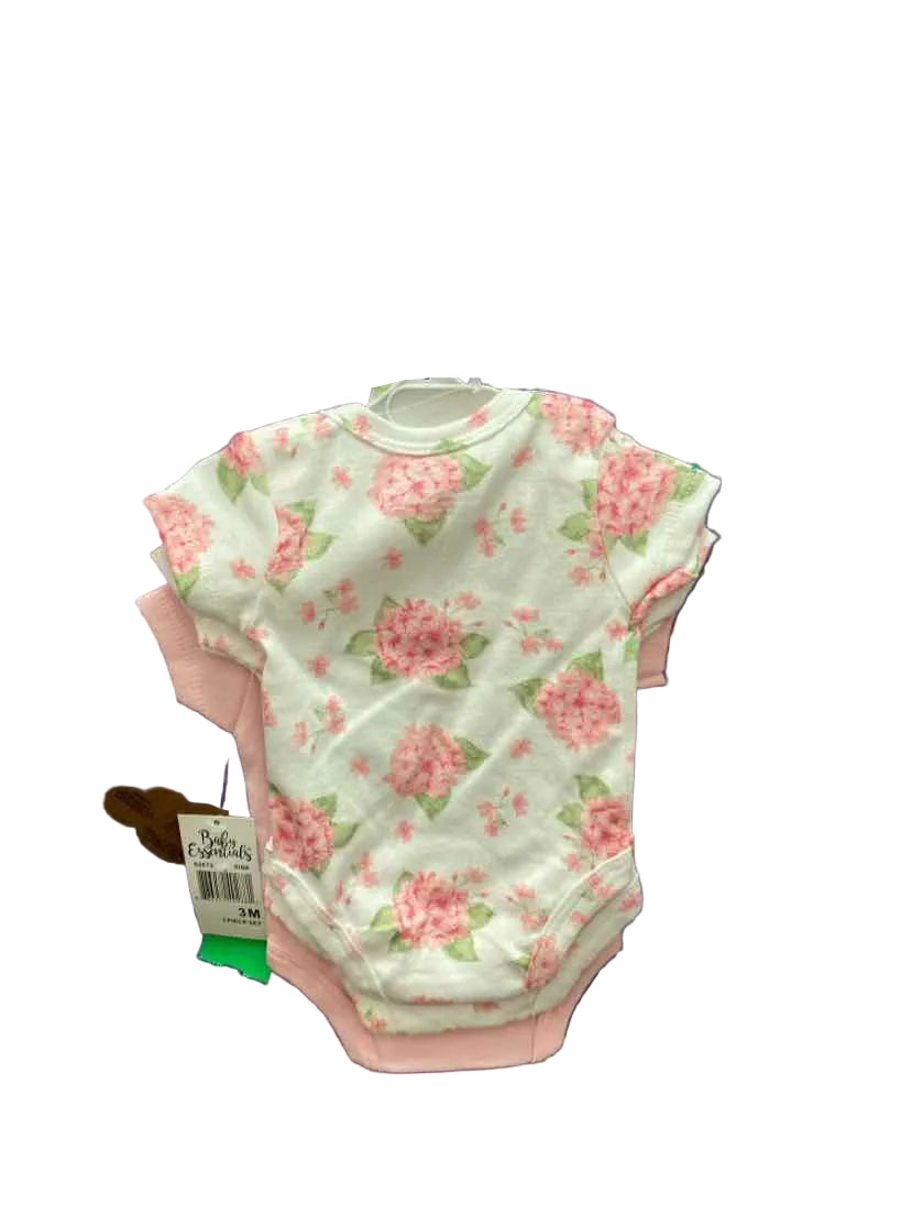 Baby Essentials (D) White Pink 3 MO Infant Clothing Best Onesie