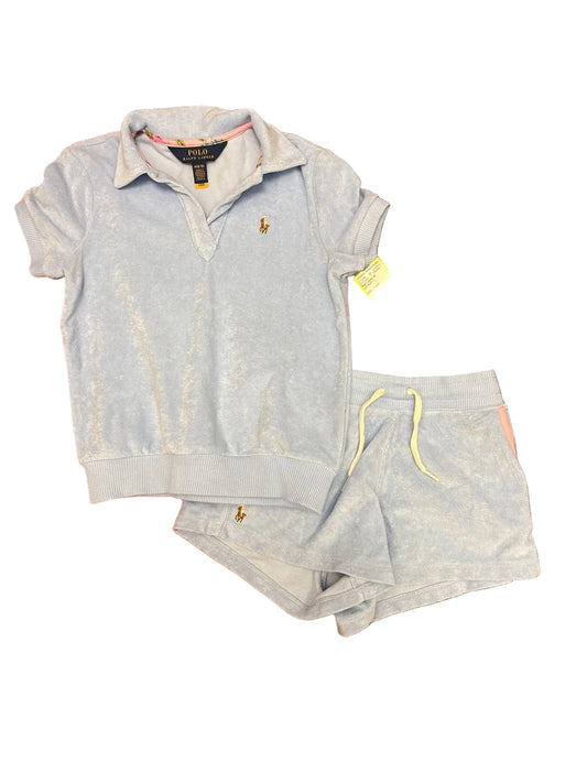 Ralph Lauren (A) Light Blue Youth Size 8 2PC Casual Short Set