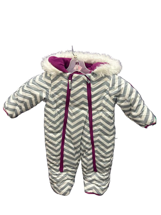 US Polo Association (C) White Blue Infant Size 18 MO 1PC Snowsuit