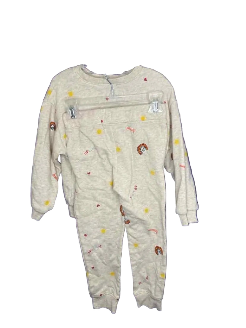 Old Navy (C) Beige Print Toddler Size 5T 2PCCasual