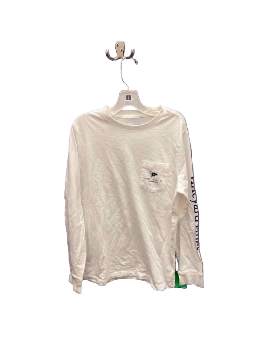 Vineyard Vines (A) White Youth Size 8 LSTop