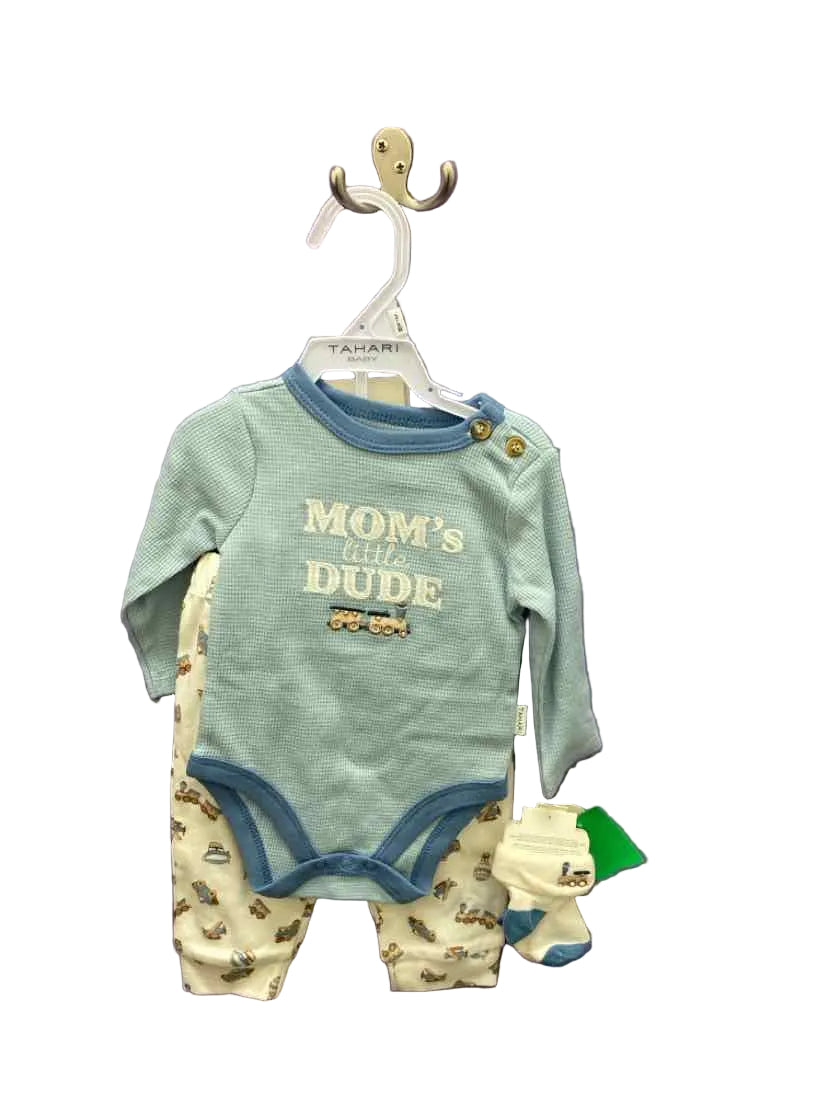 Tahari (C) Blue Cream Infant Size 3-6 MO 3PC Casual