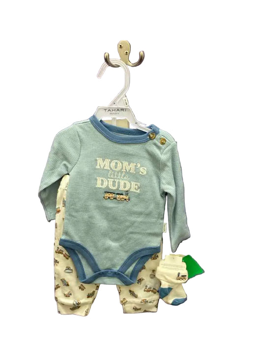 Tahari (C) Blue Cream Infant Size 3-6 MO 3PC Casual
