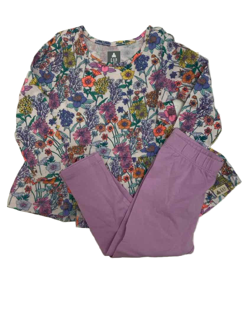 Gap (B) White Purple Infant Size 18-24 MO 2PC Casual