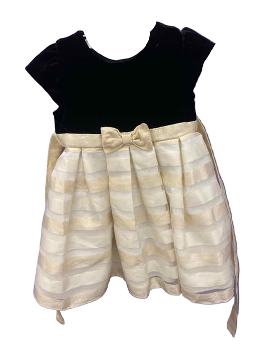 Jona Michelle (D) Black Gold Toddler Size 2T FormalDress