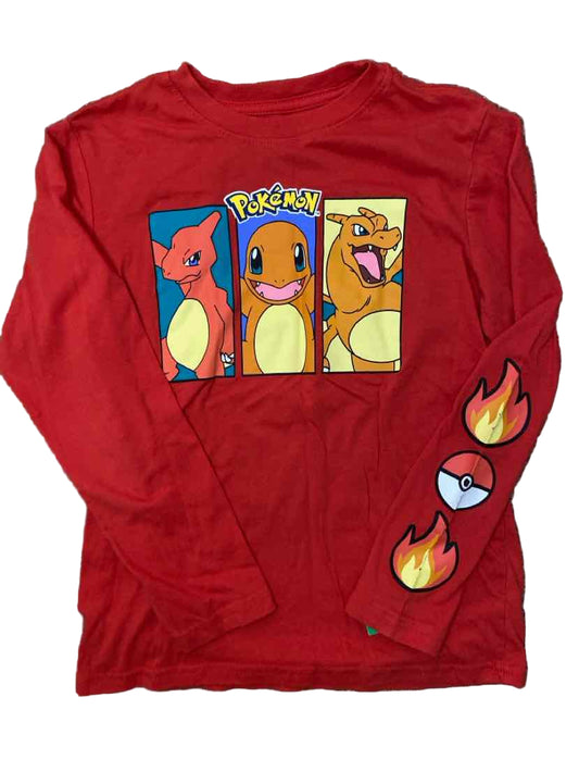 Pokemon Red Youth Size 8 LSTop