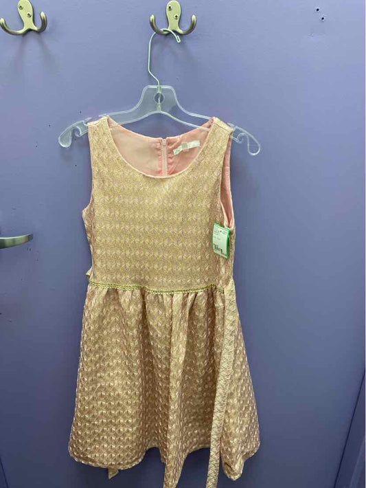 Tahari (C) Pink Gold Youth Size 8 FormalDress