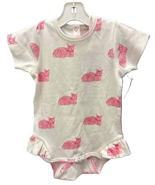 Kate Quinn (B) White Pink Toddler Size 2T Short Sleeve Onesie