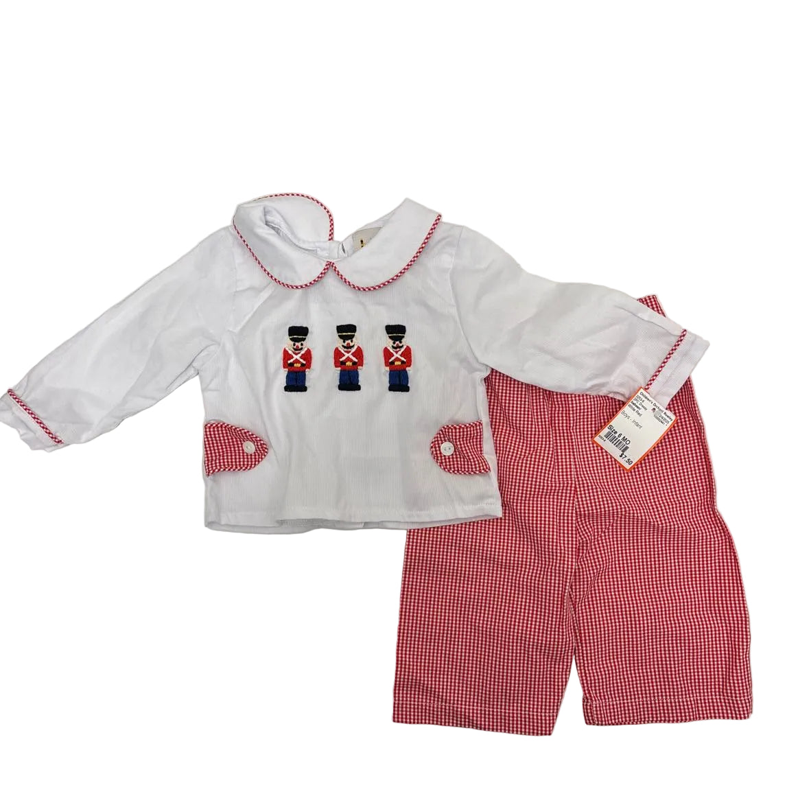 babeeni White Red Infant Size 6 MO 2PC Dressy
