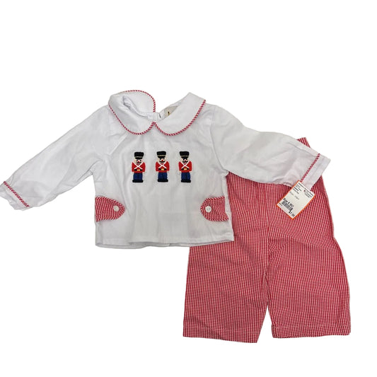 babeeni White Red Infant Size 6 MO 2PC Dressy