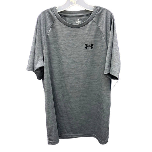 Under Armour (B) Gray Youth Size 10-12 Athletic Short Sleeve Shirt