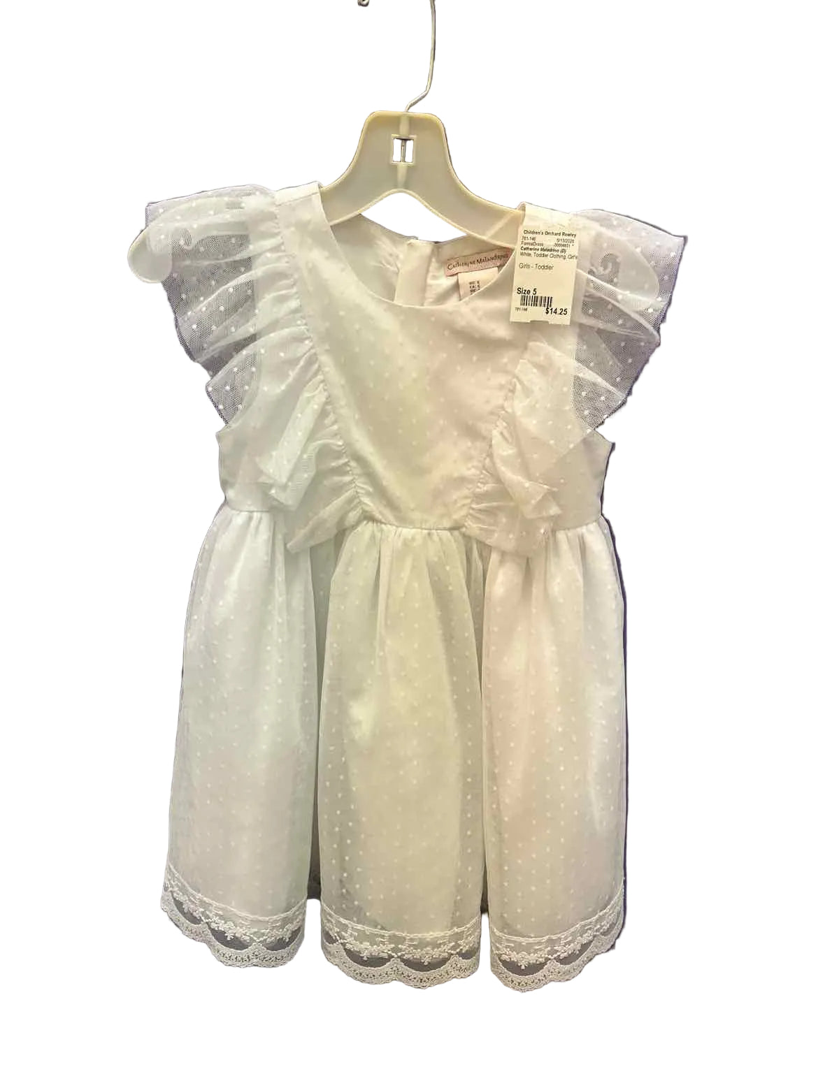 Catherine Maladrino (D) White Toddler Size 5 FormalDress