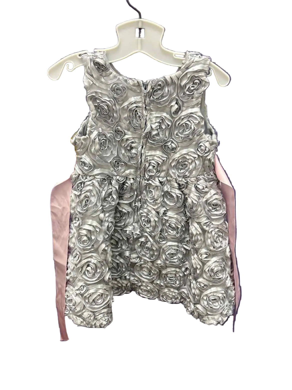 Rare Editions (B) Silver Toddler Size 3T PartyDress
