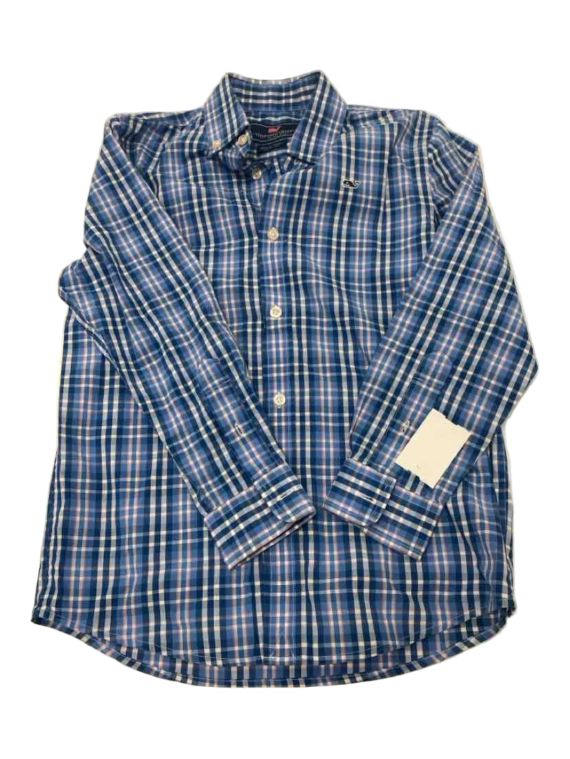 Vineyard Vines (A) Plaid Youth Size 8 ButtondownLS